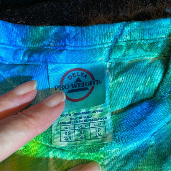 Tie Dyed tee shirt unisex youth XS - Picture 5 of 6